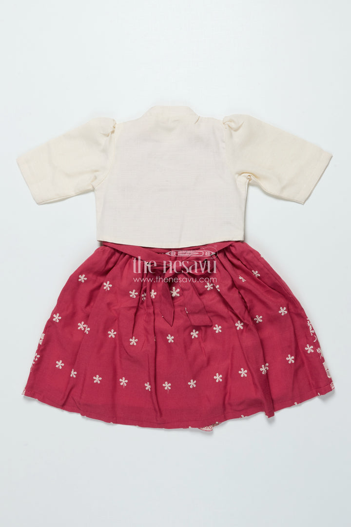 Girls Cotton Frock with Embroidered Jacket for Festive and Casual Occasions