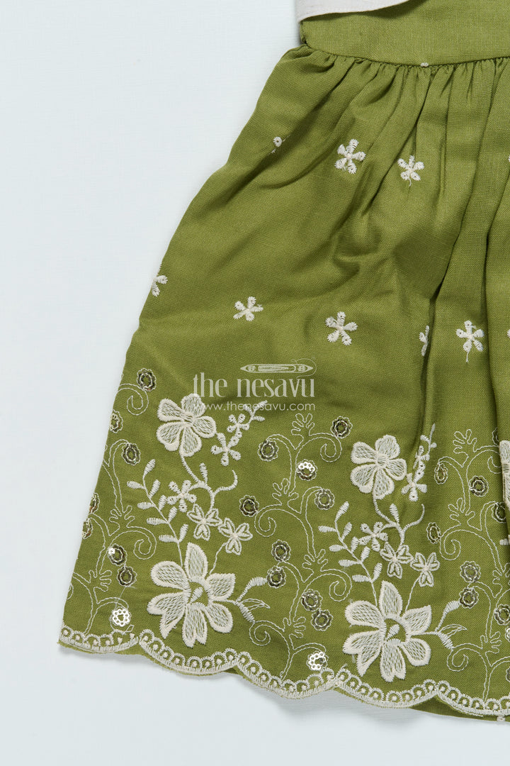Cotton Frock with Embroidered Jacket for Girls for Festive and Family Functions
