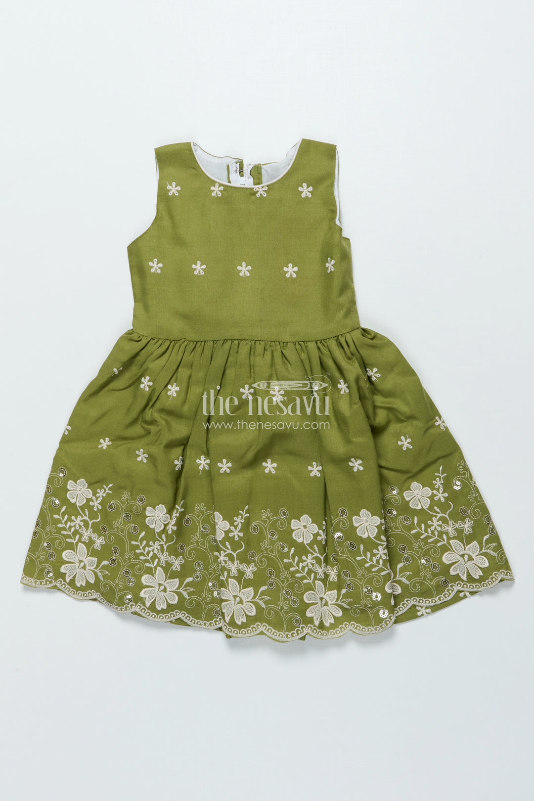 Cotton Frock with Embroidered Jacket for Girls for Festive and Family Functions