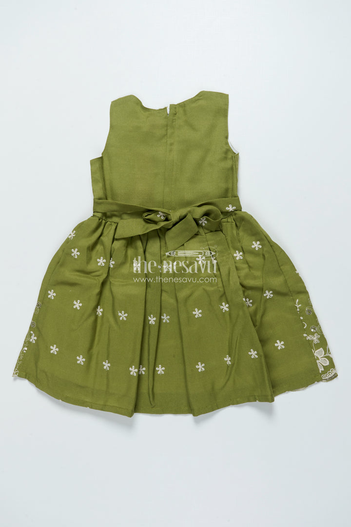 Cotton Frock with Embroidered Jacket for Girls for Festive and Family Functions