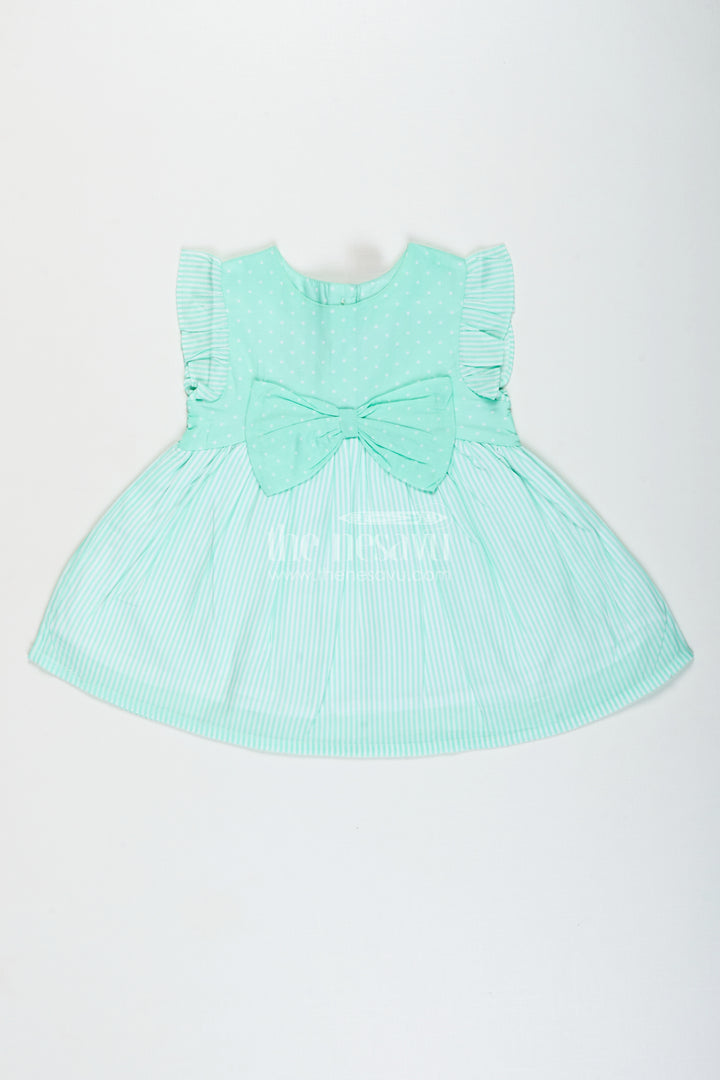 Baby girl cotton frock with bow detail for birthdays and playdates