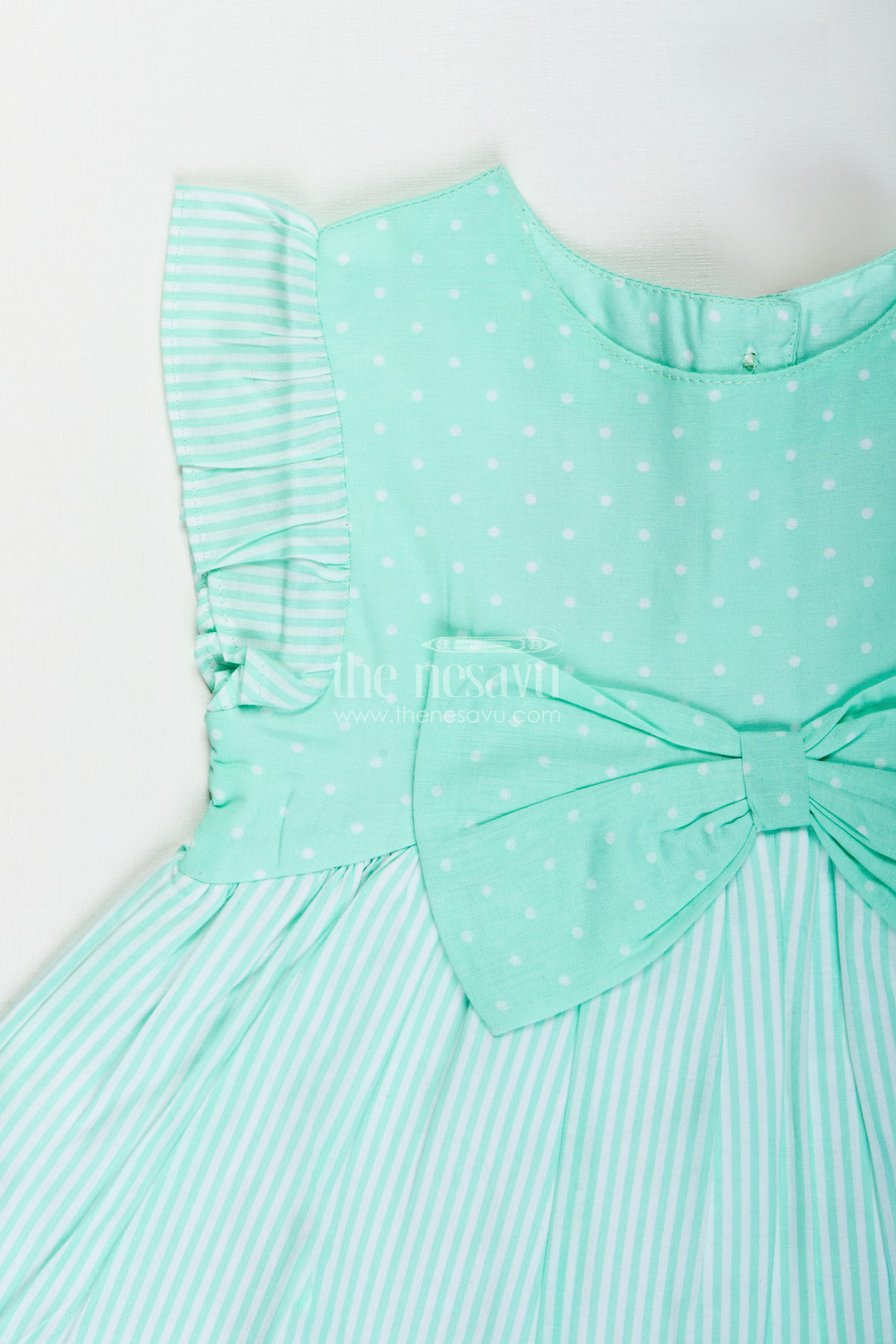 Baby girl cotton frock with bow detail for birthdays and playdates