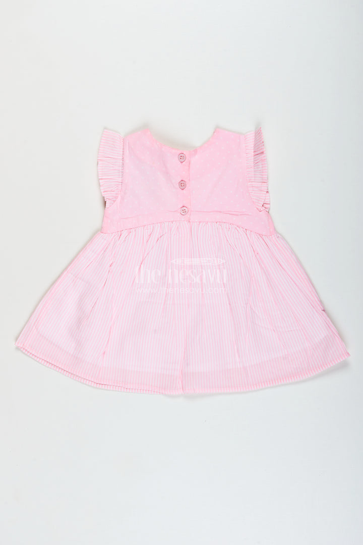 Cotton frock for baby girls with bow design for everyday twirls and outings
