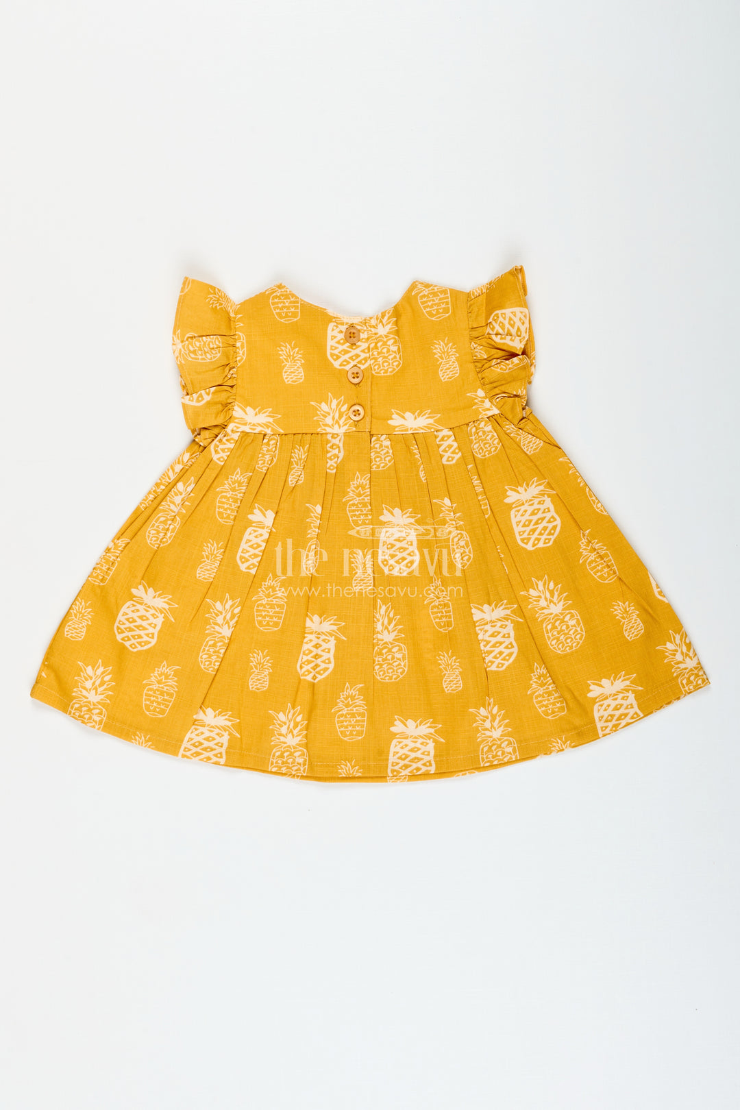 Cotton frock for baby girls with fruit print for everyday wear and outings