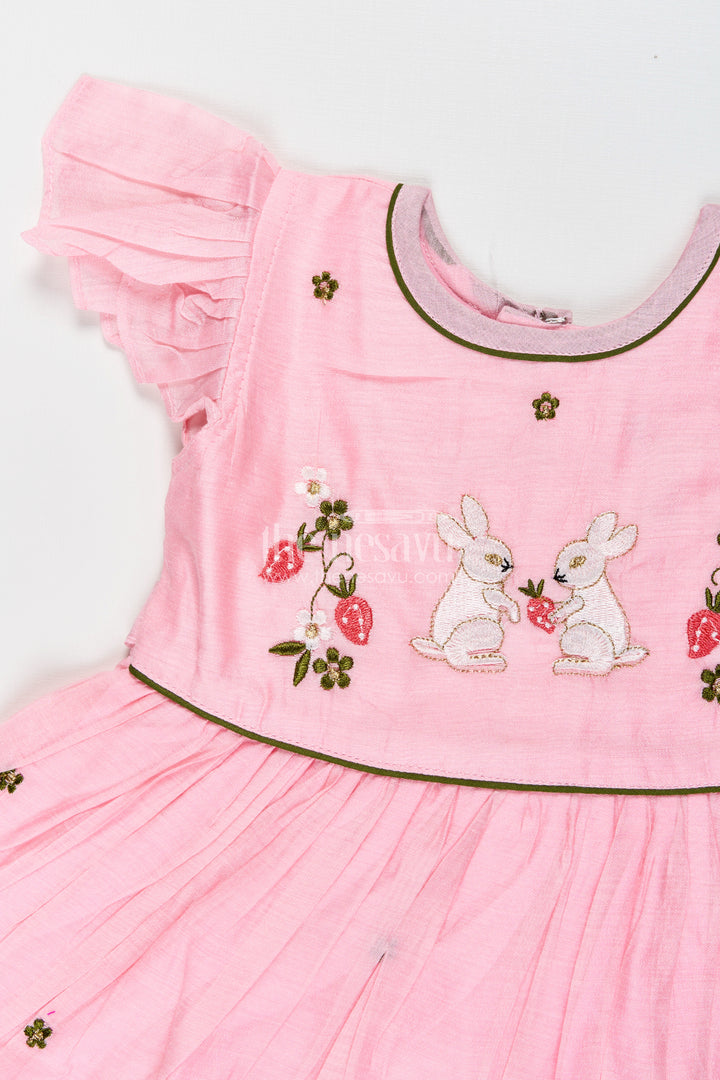 Baby girl chanderi frock for birthday and ethnic celebrations