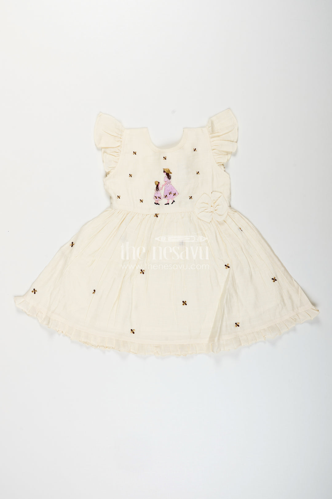 Baby girl chanderi frock for naming ceremony and first birthday