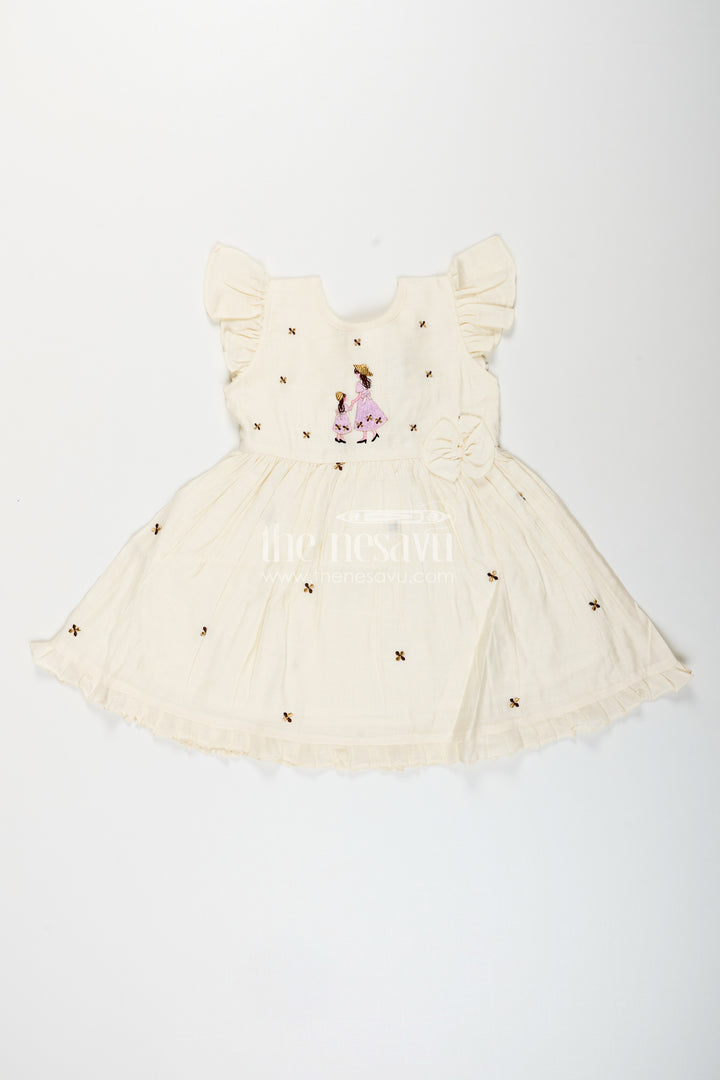 Baby girl chanderi frock for naming ceremony and first birthday