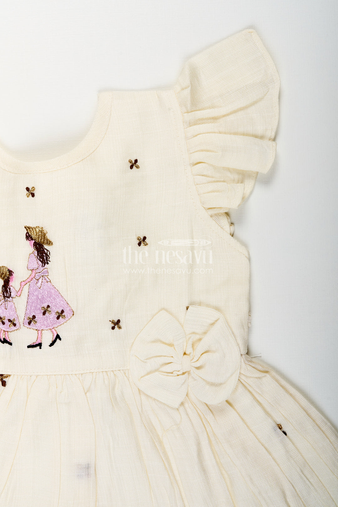 Baby girl chanderi frock for naming ceremony and first birthday