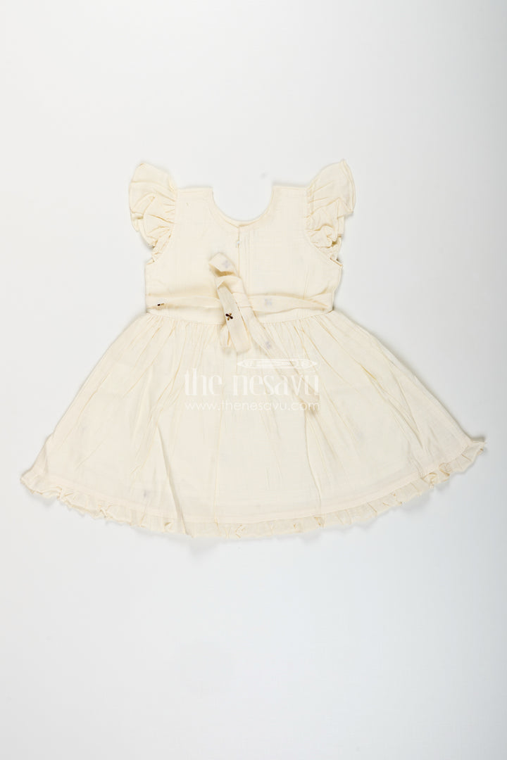 Baby girl chanderi frock for naming ceremony and first birthday