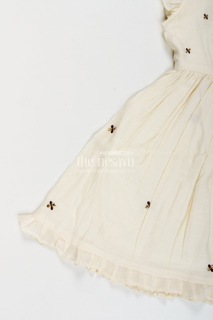 Baby girl chanderi frock for naming ceremony and first birthday