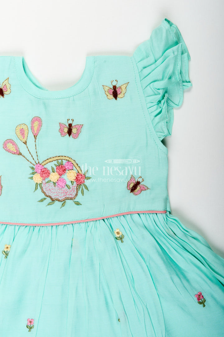 Baby girl chanderi frock for birthday and festive occasions
