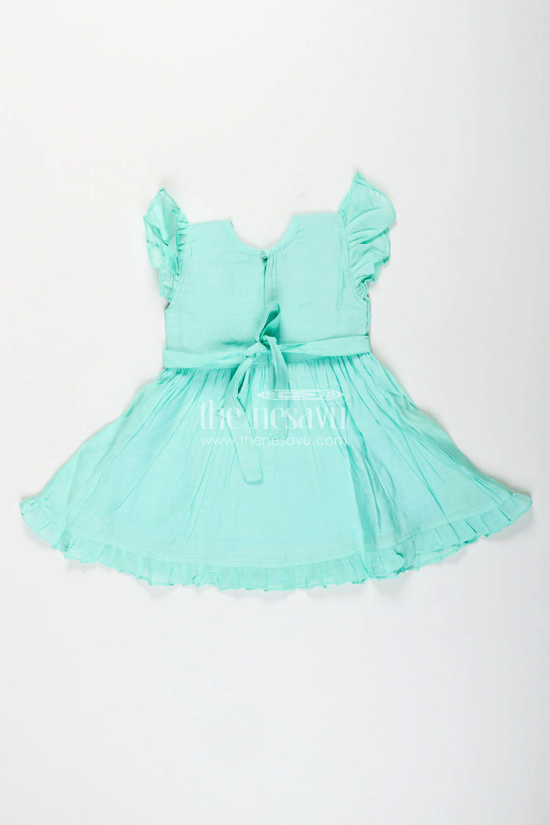 Baby girl chanderi frock for birthday and festive occasions