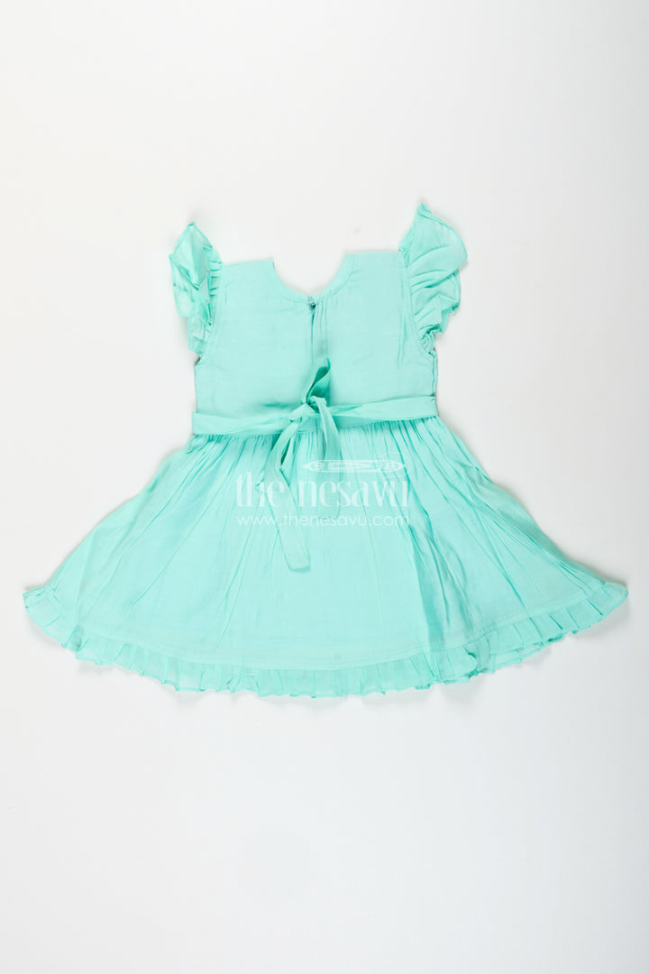 Baby girl chanderi frock for birthday and festive occasions