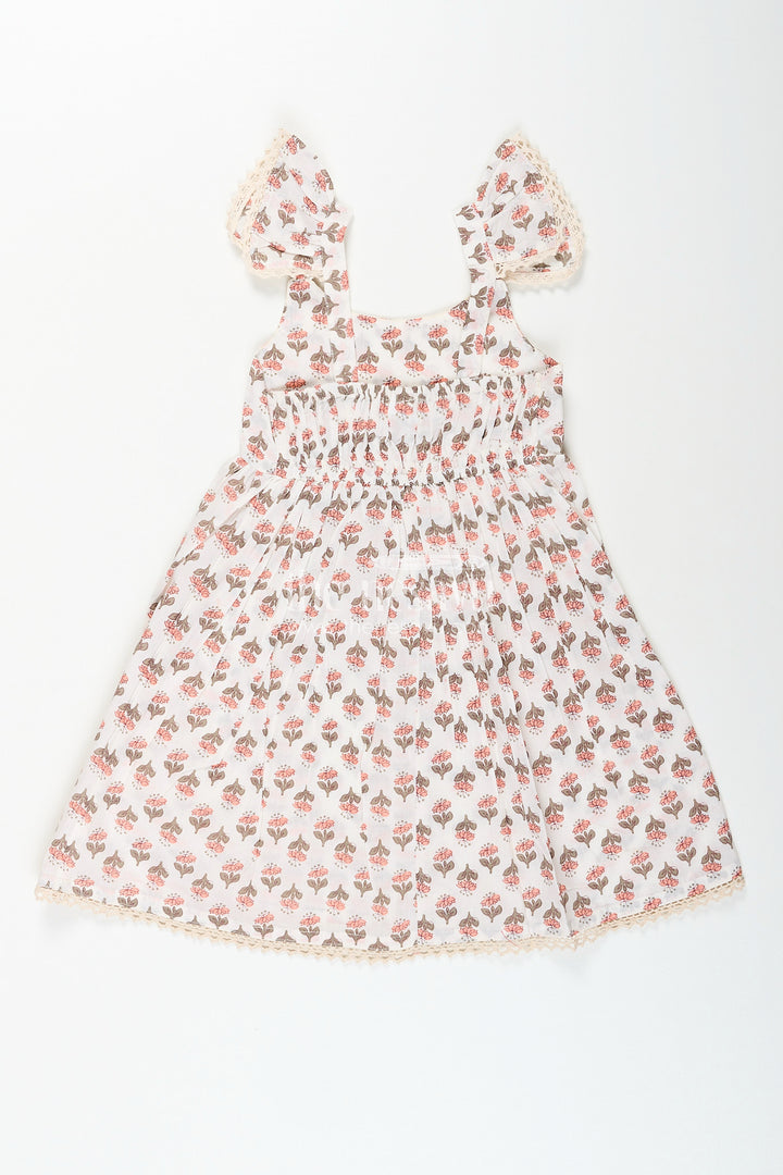 Baby girl cotton frock with ethnic prints for everyday styling