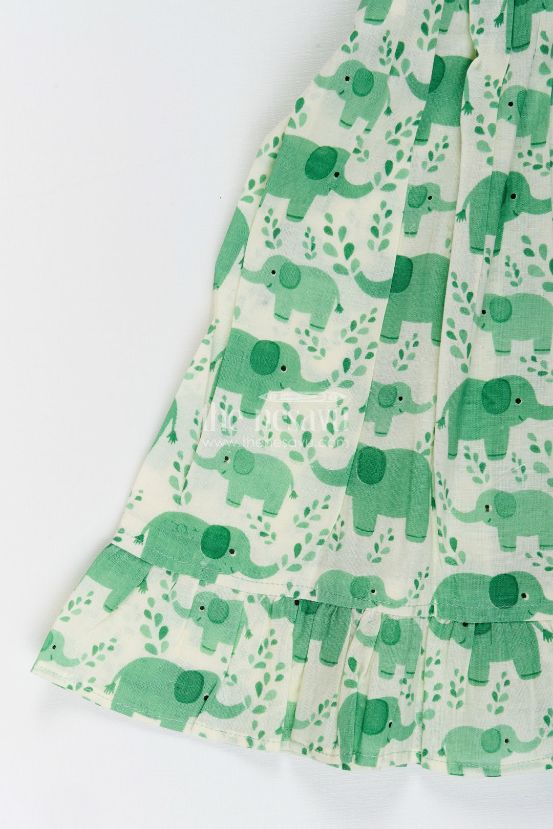 Toddler girl cotton frock with elephant print for everyday comfort