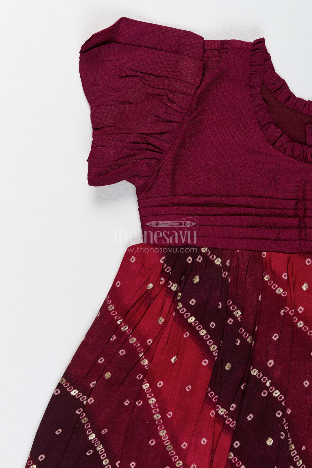 Girls printed frock for school functions and casual celebrations