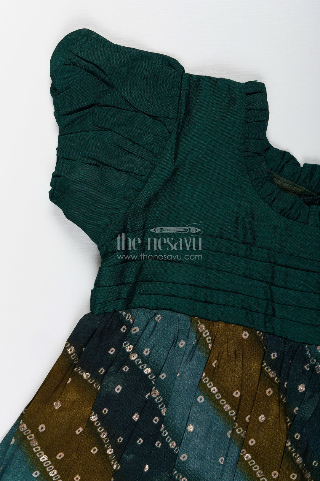 Ethnic printed frock for toddler girls ideal for cultural days and playwear