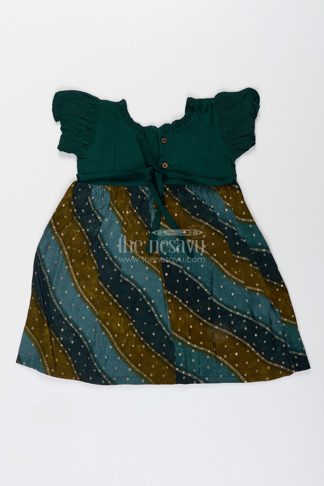 Ethnic printed frock for toddler girls ideal for cultural days and playwear