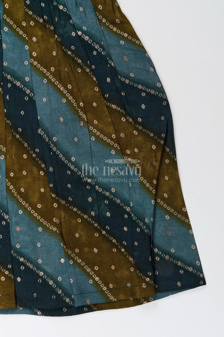 Ethnic printed frock for toddler girls ideal for cultural days and playwear