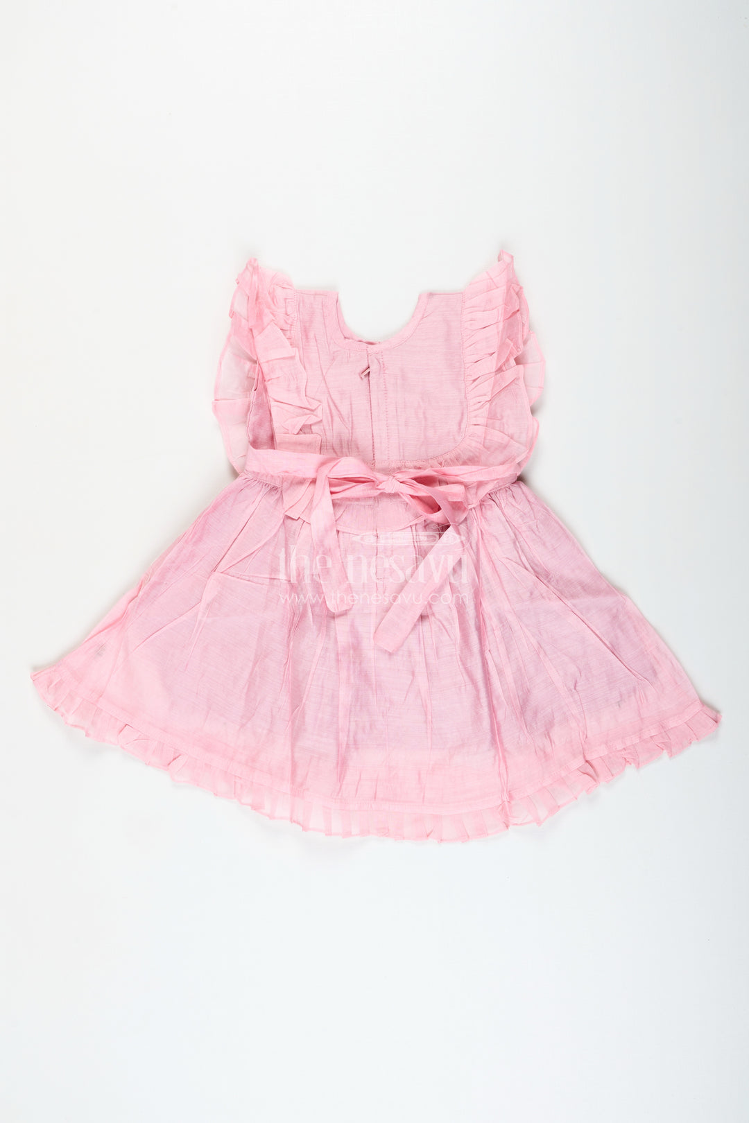 Baby girl embroidered cotton frock for birthdays and festive photoshoots