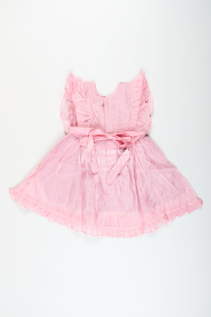 Baby girl embroidered cotton frock for birthdays and festive photoshoots