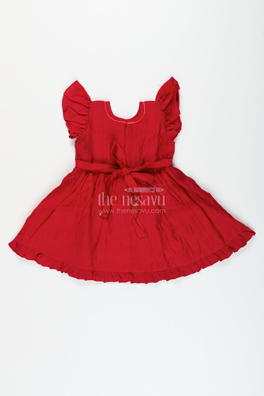 Baby girl embroidered cotton frock for weddings and festive ceremonies