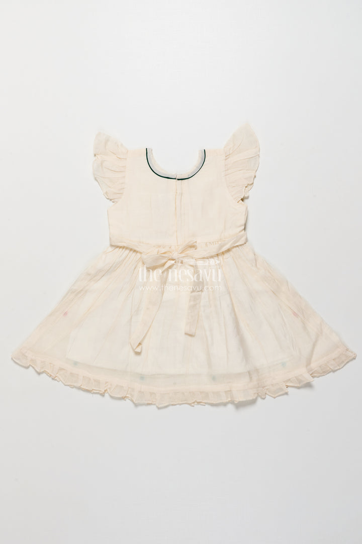 Embroidered Chanderi frock for girls  perfect for festive occasions