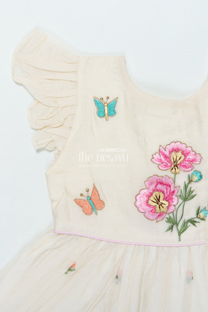 Traditional Chanderi Frock for Baby Girls for Festivals and Naming Ceremony