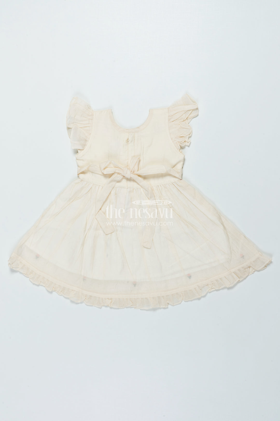 Traditional Chanderi Frock for Baby Girls for Festivals and Naming Ceremony