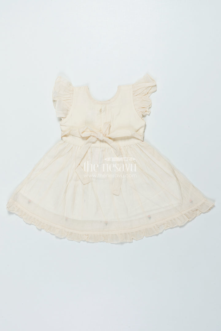 Traditional Chanderi Frock for Baby Girls for Festivals and Naming Ceremony