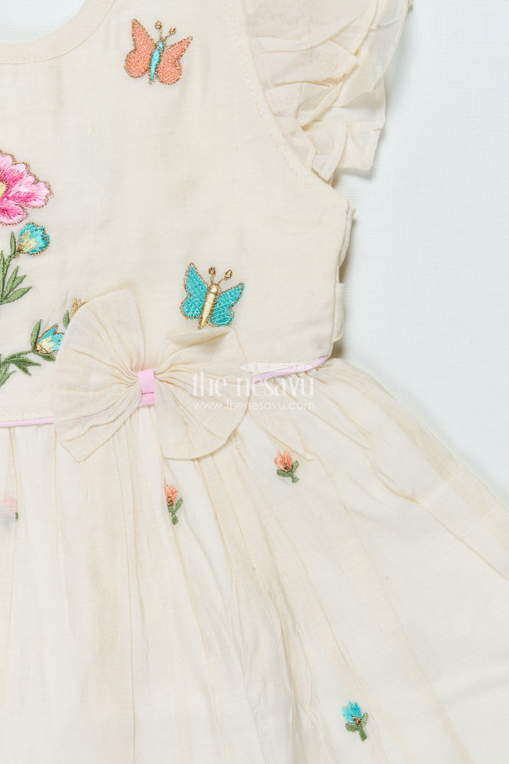 Traditional Chanderi Frock for Baby Girls for Festivals and Naming Ceremony