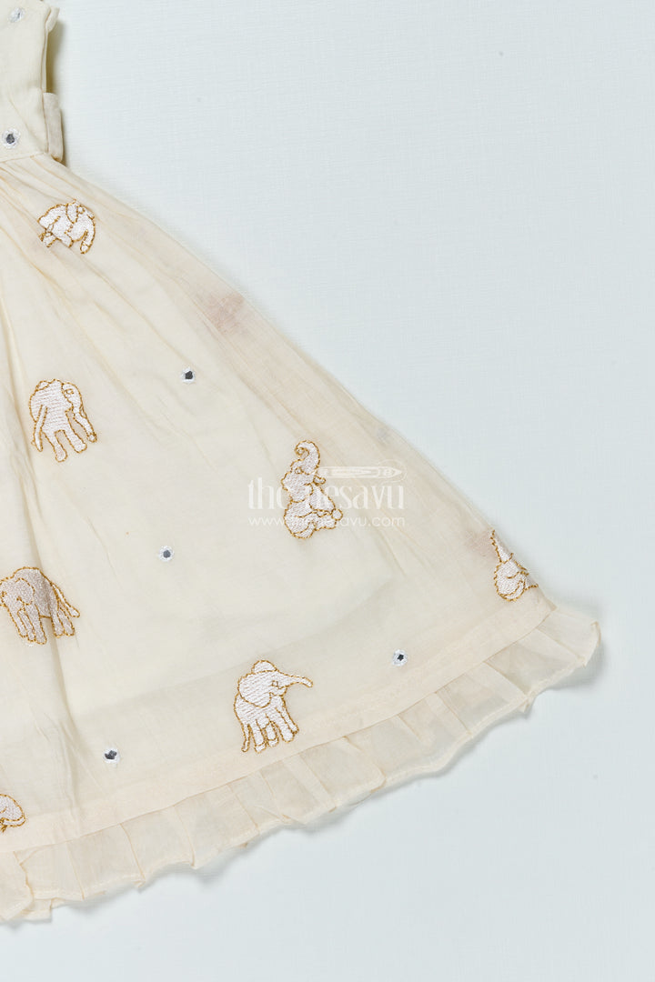 Festive Chanderi Frock for Baby Girls for Cultural Events and Rituals