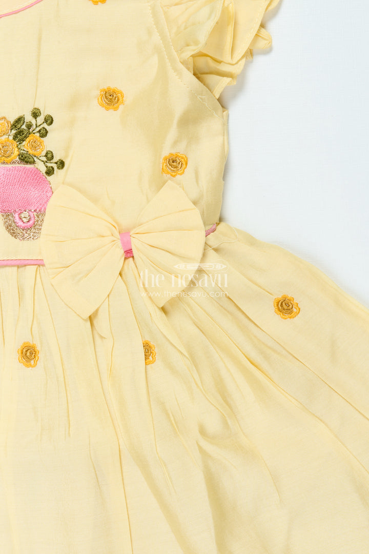 Chanderi Cotton Frock for Baby Girls for Birthdays and Casual Festive Days