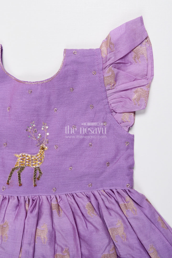 Ethnic Chanderi Frock for Baby Girls for Traditional Occasions and Family Events