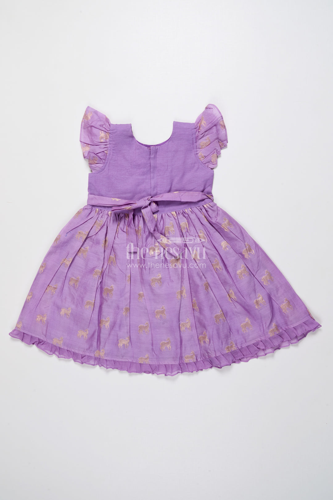 Ethnic Chanderi Frock for Baby Girls for Traditional Occasions and Family Events