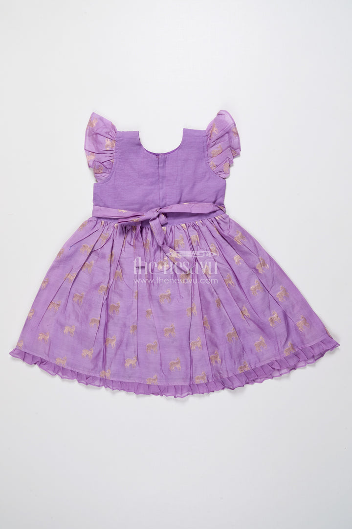 Ethnic Chanderi Frock for Baby Girls for Traditional Occasions and Family Events
