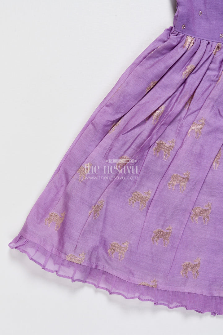 Ethnic Chanderi Frock for Baby Girls for Traditional Occasions and Family Events