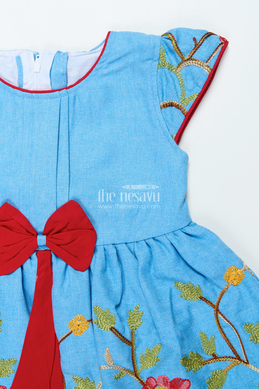 Embroidered Cotton Frock for Girls for School Functions and Family Outings
