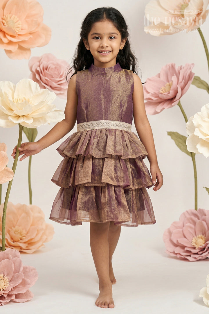 Baby Girl Sleeveless Frock for Weddings and Birthday Partywear