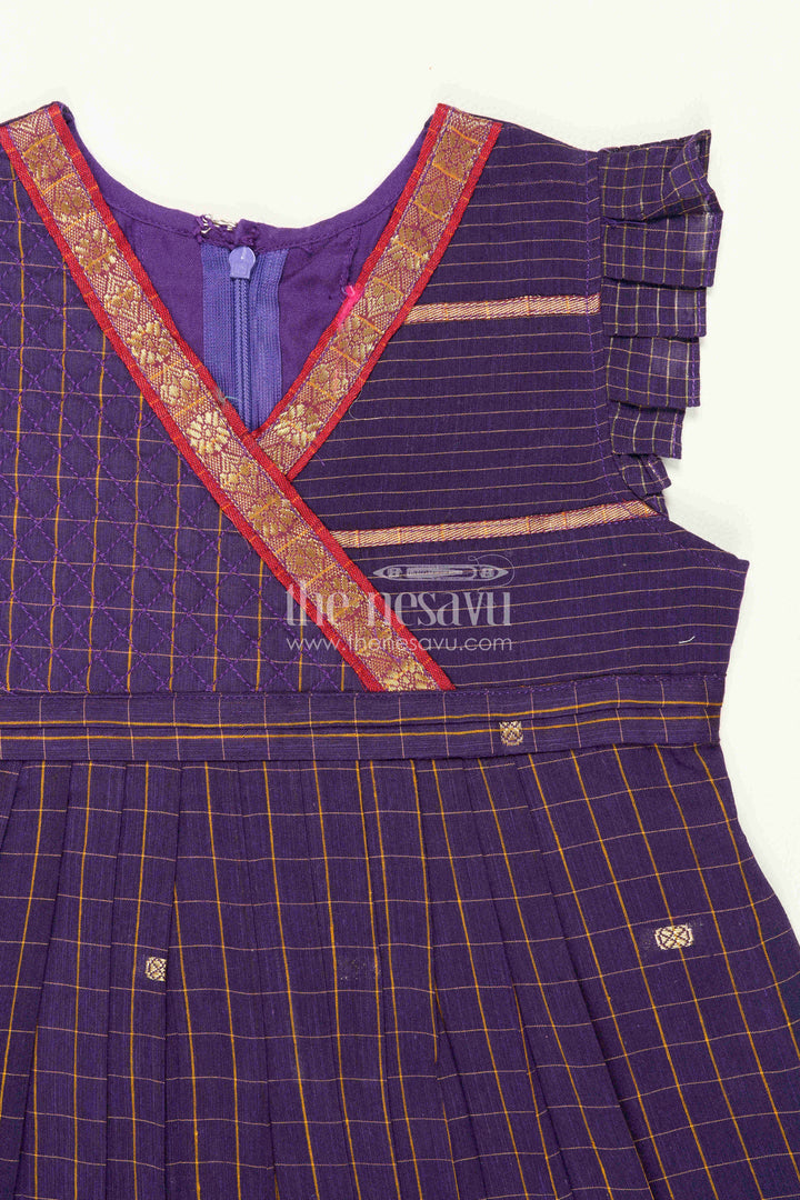 Girls Ethnic Cotton Frock for Temple Visits and Family Celebrations