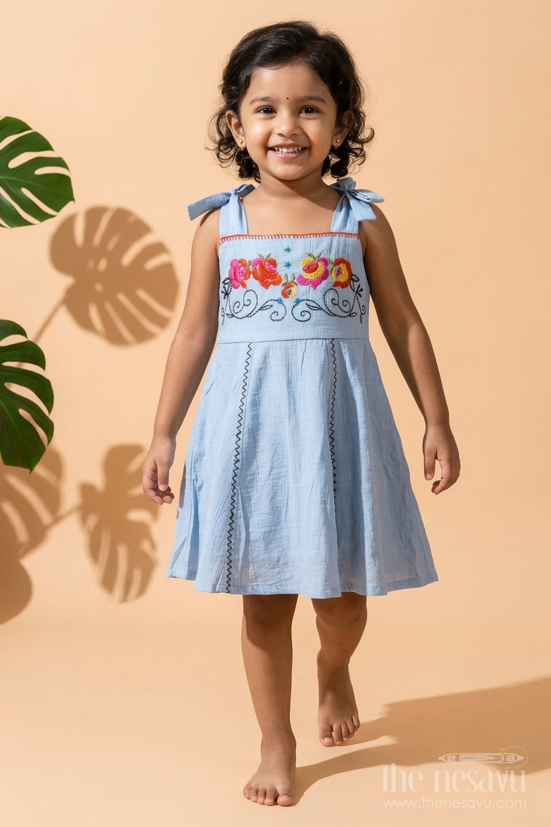 Girls Sleeveless Cotton Frock for Summer Playdates and Outings