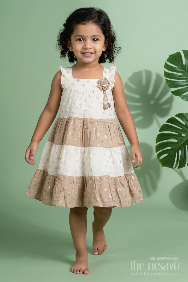 Toddler Girl Layered Frock for Festive Gatherings and Family Occasions