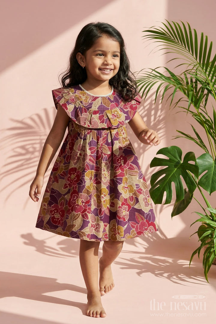 Girls Cotton Printed Frock for Birthday Outings