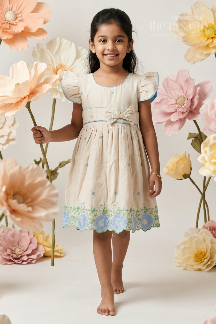 Girls Cotton Frock for Festive Occasions and Family Celebrations