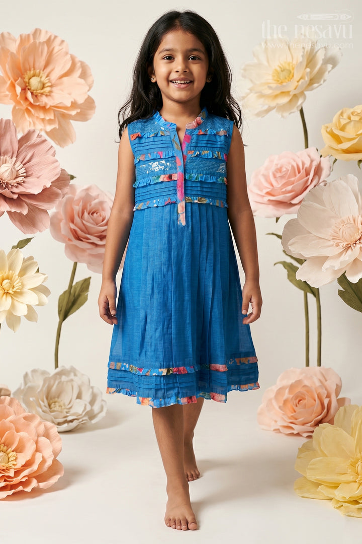 Sleeveless Cotton Frock for Girls Birthday Parties and Playtime