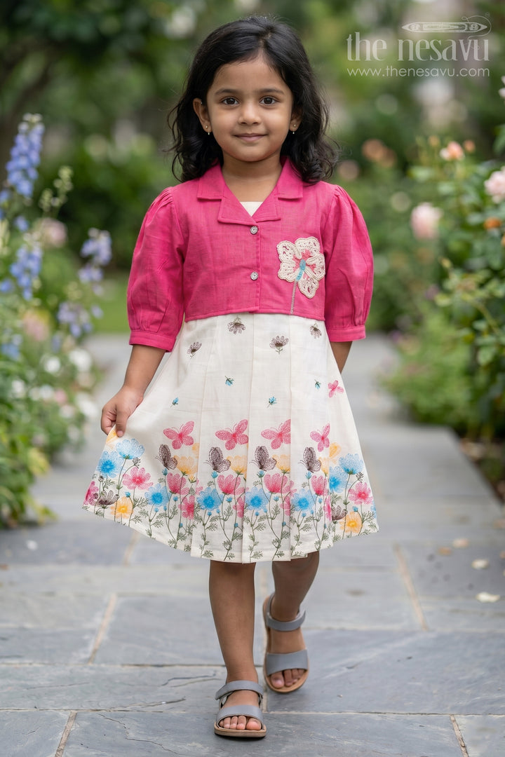 Girls Frock with Jacket Style for Festive Outings and Functions
