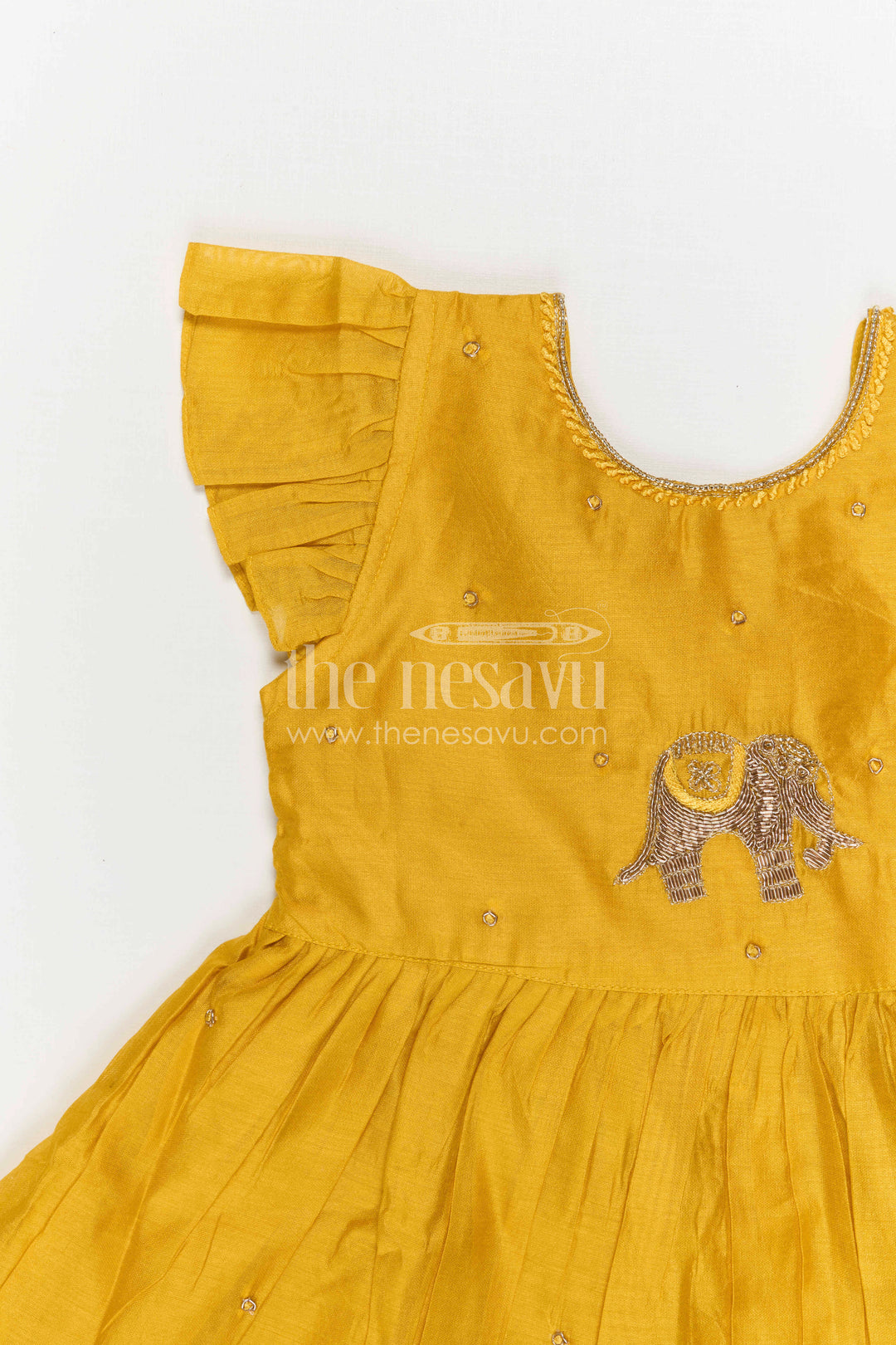 Girls Chanderi Frock for Festive Occasions and Functions