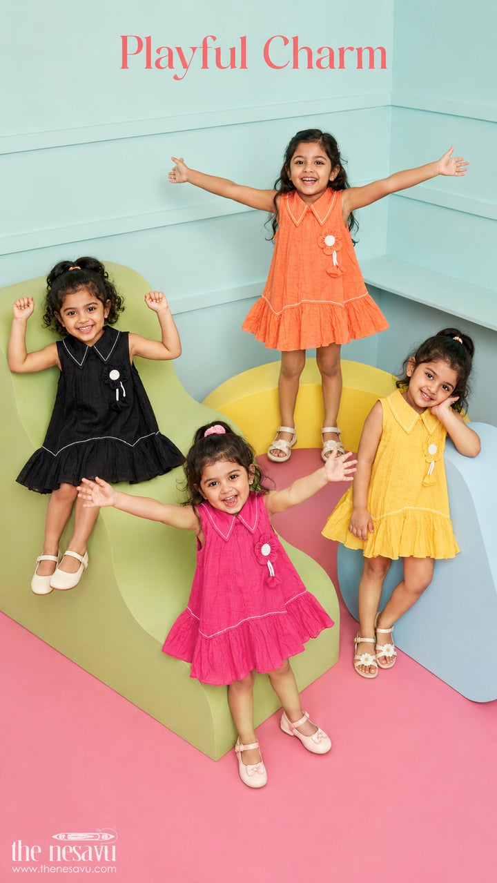 Girls Cotton Frock for Daily Wear and Playfull Dates