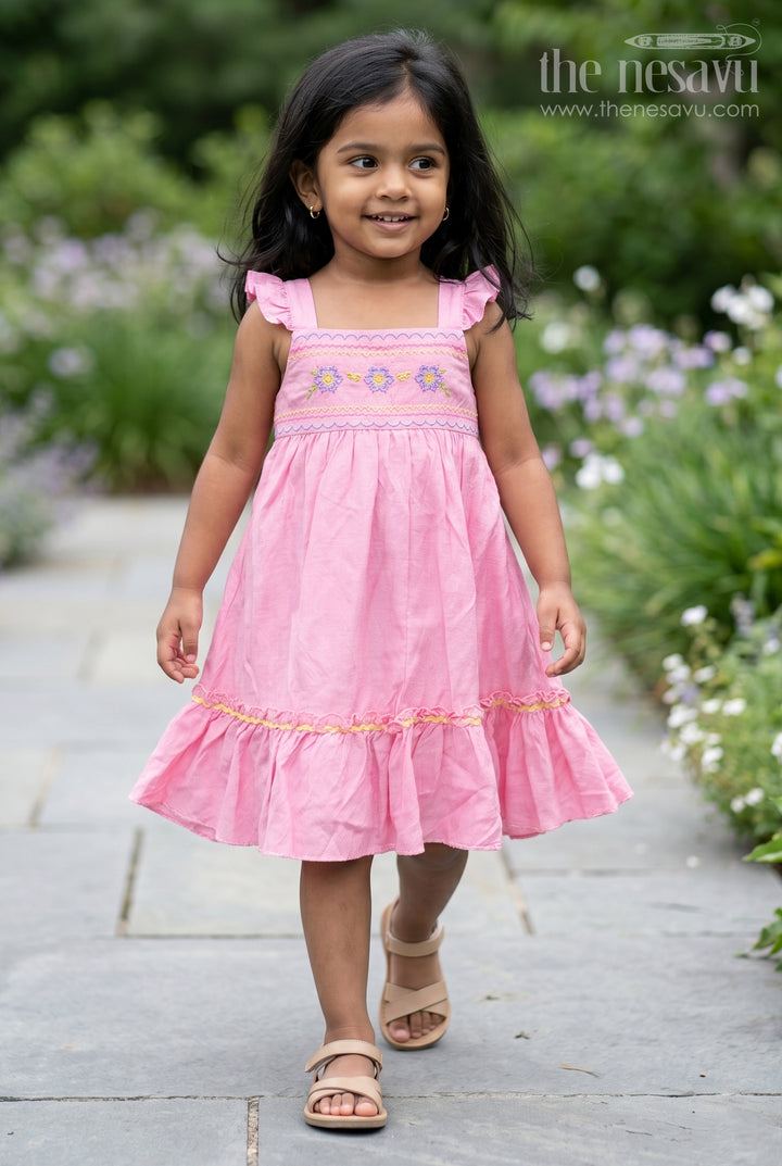 Girls Embroidered Frock for Birthdays and Festive Gatherings