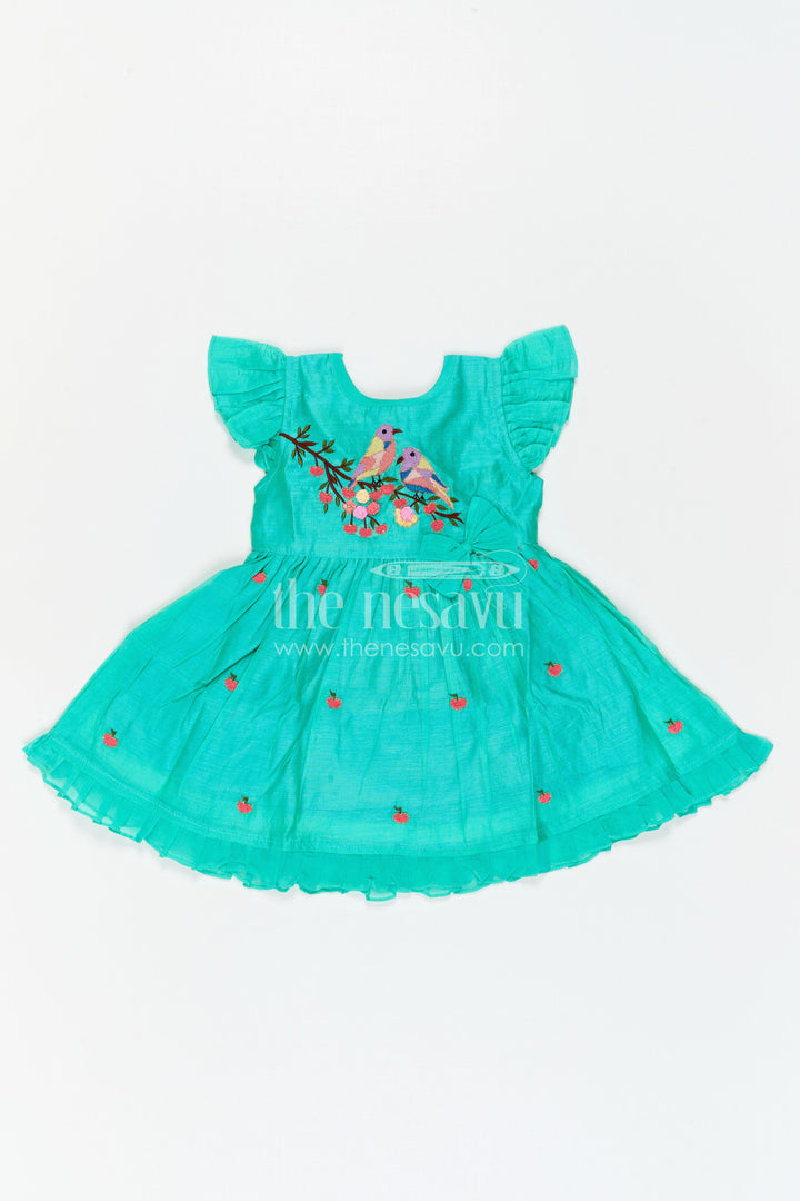 Girls Chanderi Frock for Birthdays and Festive Celebrations